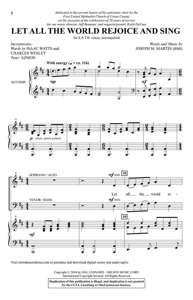 Let All the World Rejoice and Sing