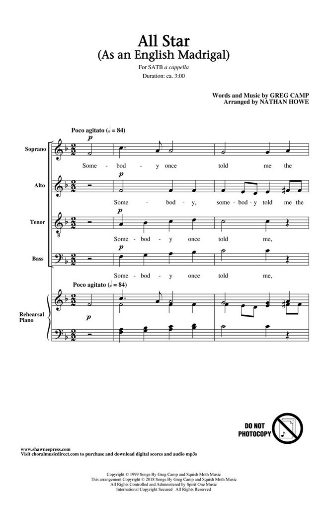 All Star (as An English Madrigal)