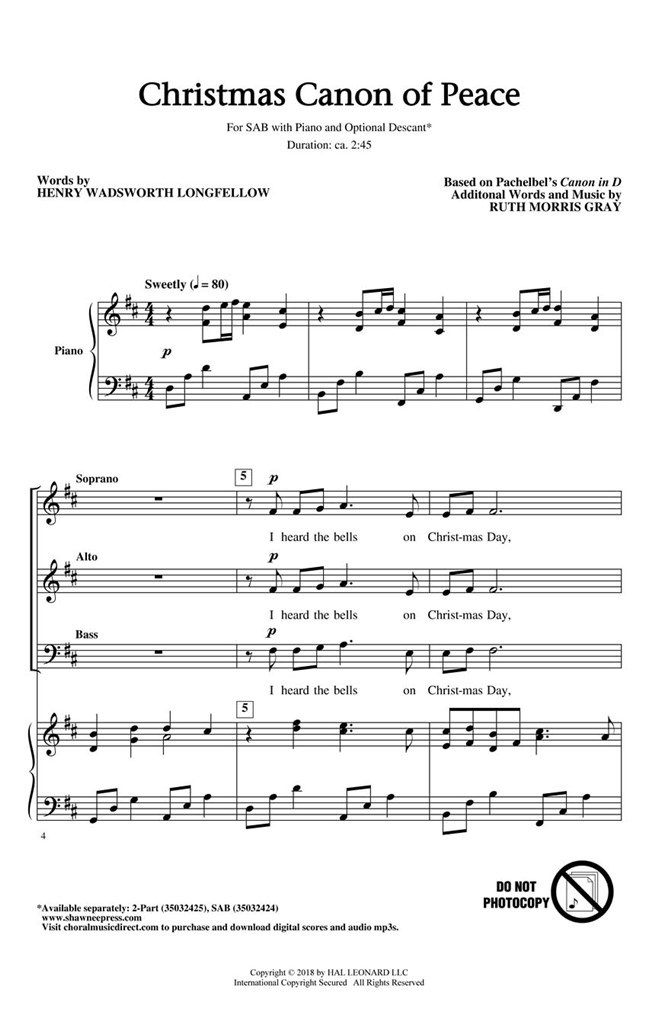 Christmas Canon Of Peace