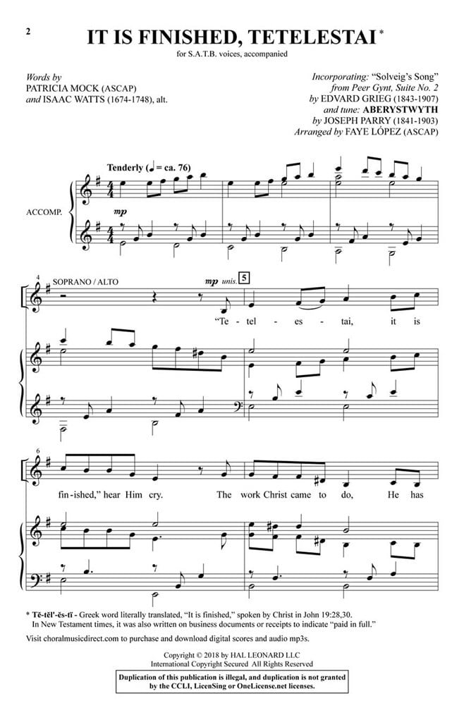 It Is Finished, Tetelestai