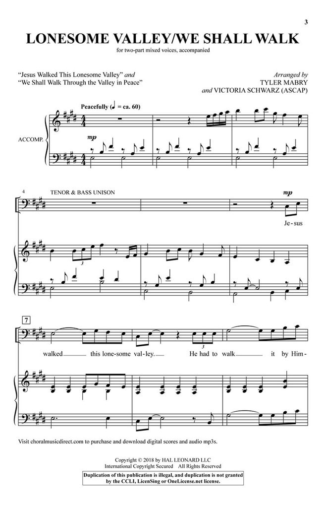 Lonesome Valley/We Shall Walk