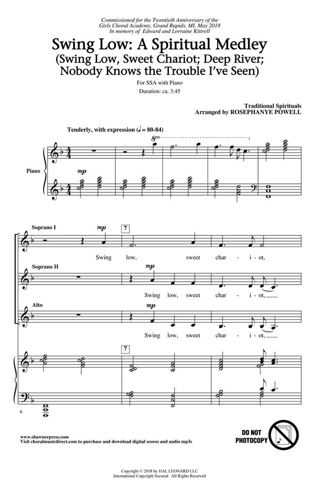 Swing Low: A Spiritual Medley