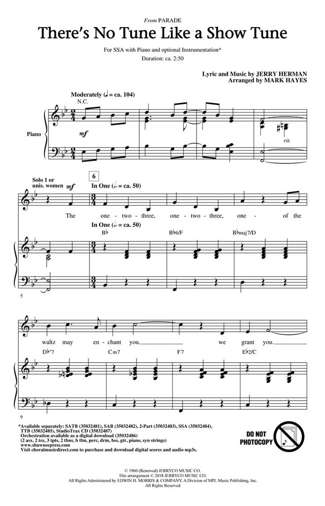 There's No Tune Like a Show Tune