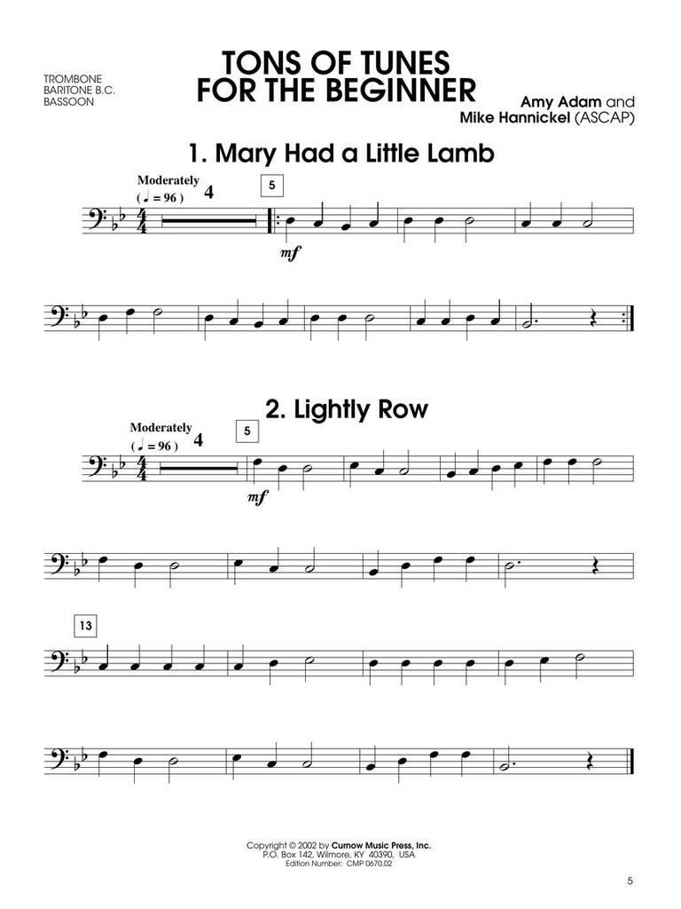 Tons of Tunes for the Beginner(audio access incl.)