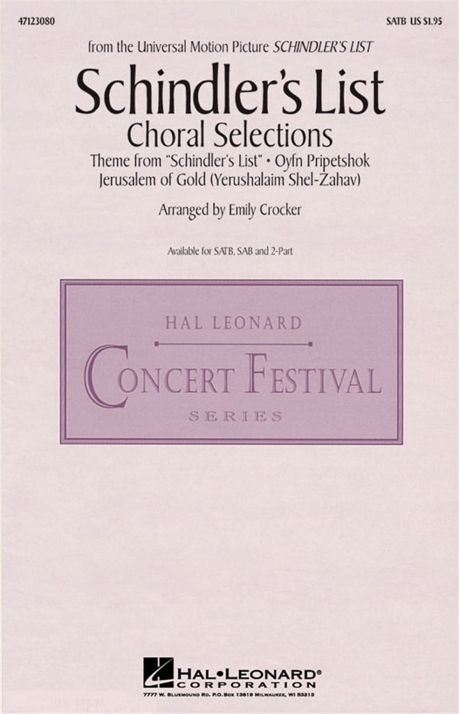 Schindler's List (Choral selections)
