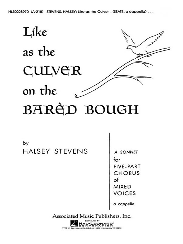 Like As The Culver On The Bared Bough