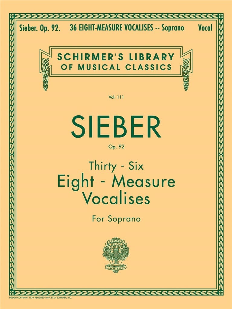 36 Eight-Measure Vocalises Op.92