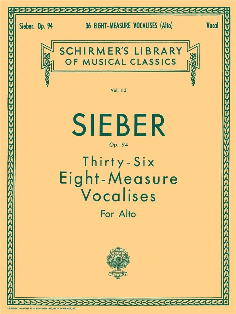 36 Eight-Measure Vocalises Op.94