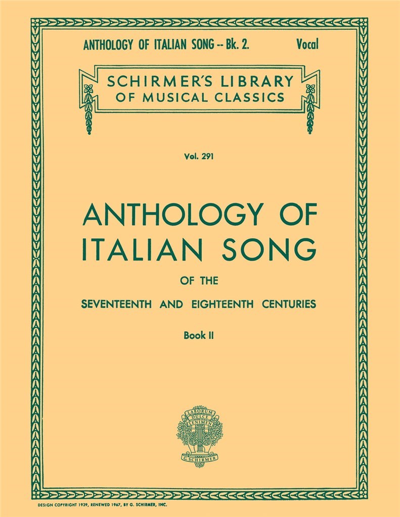 Anthology of Italian Song of the 17th-18th Cent.