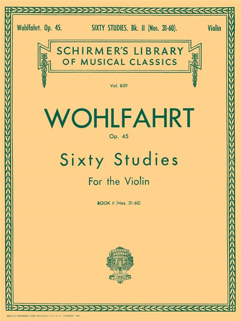 Wohlfahrt - 60 Studies, Op. 45 - Book 2
