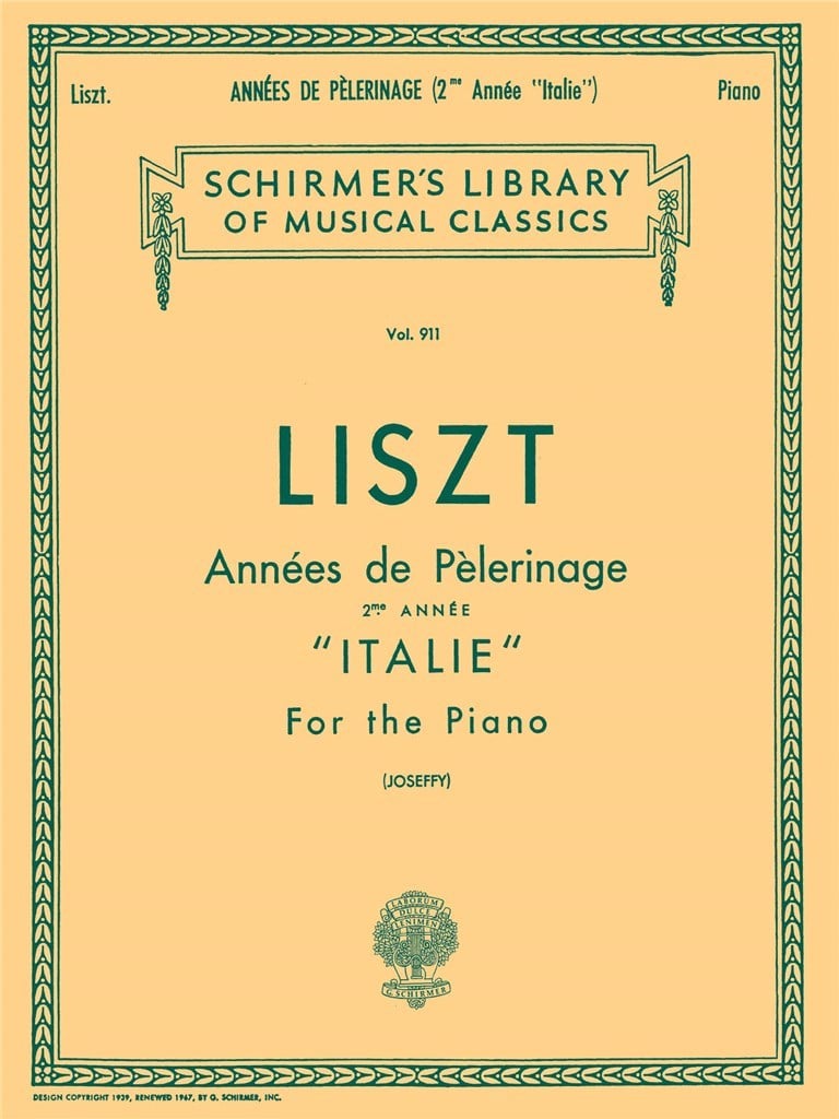 Année De Pèlerinage - Book 2: Italie