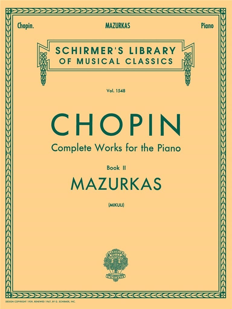 MAZURKAS PIANO BOOK 2 COMPLETE WORKS FOR THE PIANO