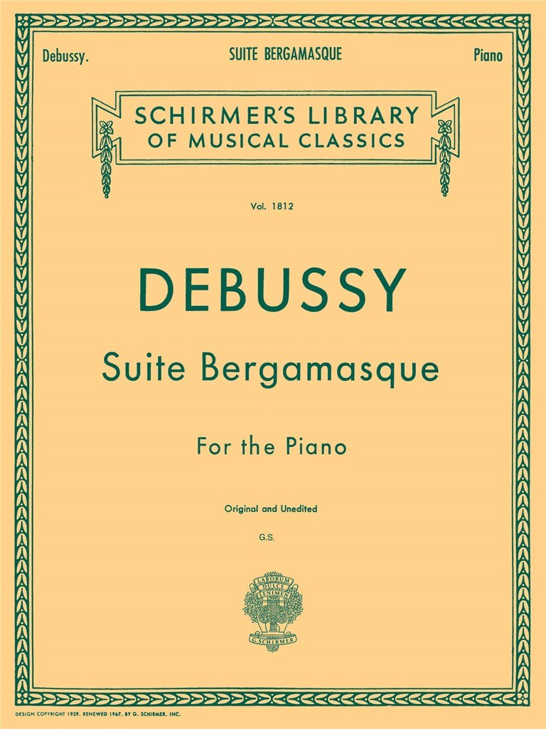 SUITE BERGAMASQUE FOR PIANO ORIGINAL & UNEDITED