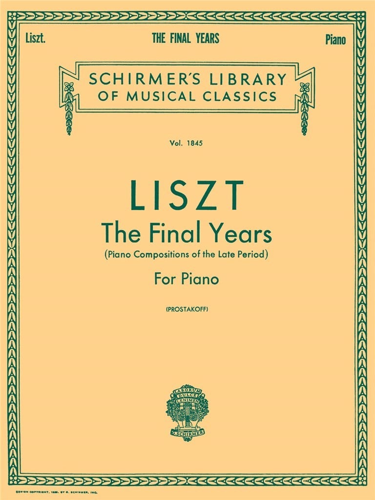 Liszt: The Final Years for Piano
