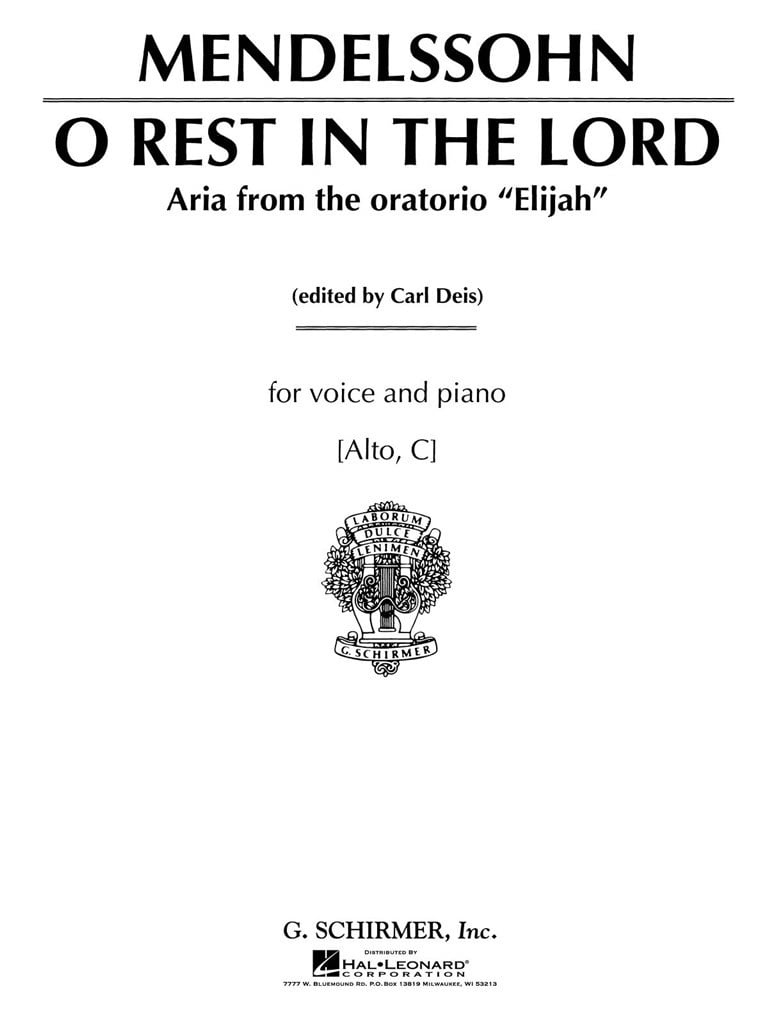 O Rest in the Lord (from Elijah)