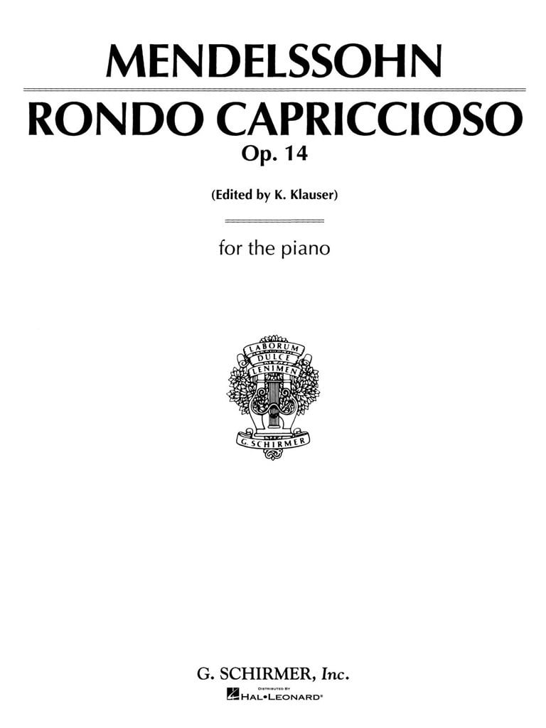 RONDO CAPRICCIOSO OP14 FOR THE PIANO