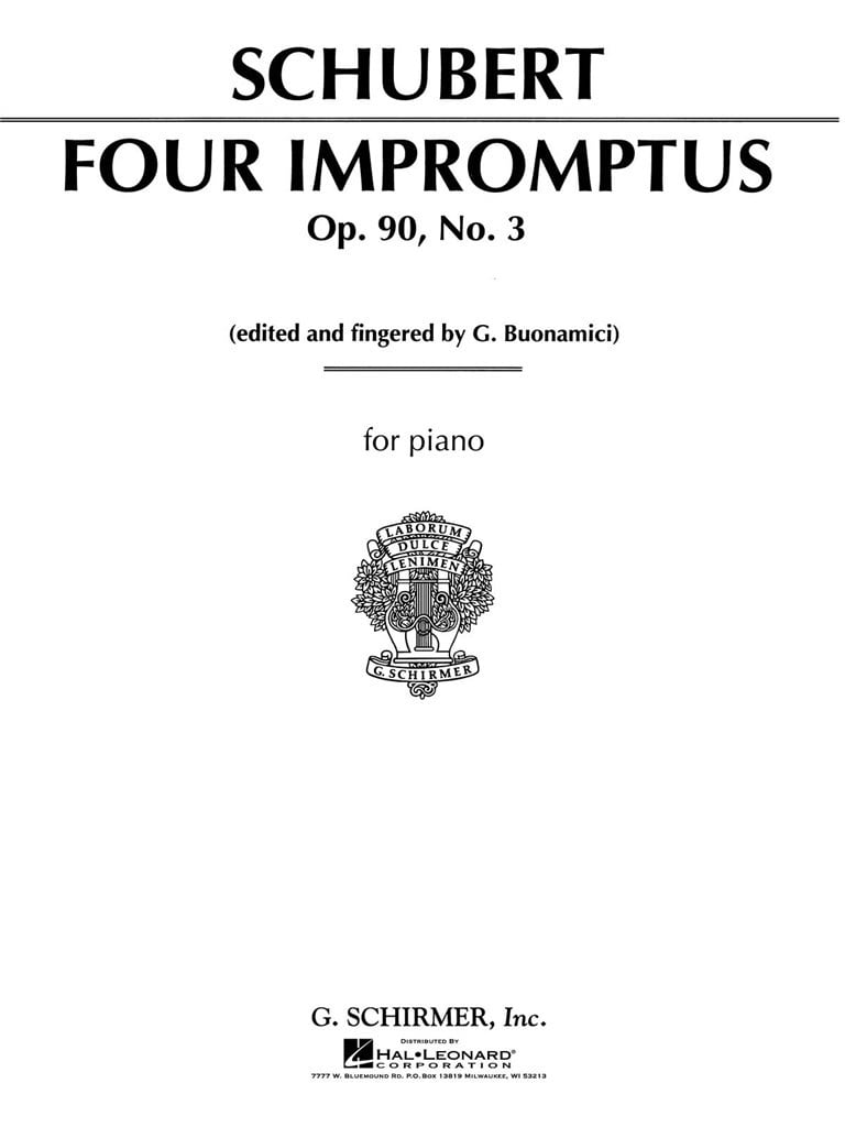 Impromptu, Op. 90, No. 3 in G Major