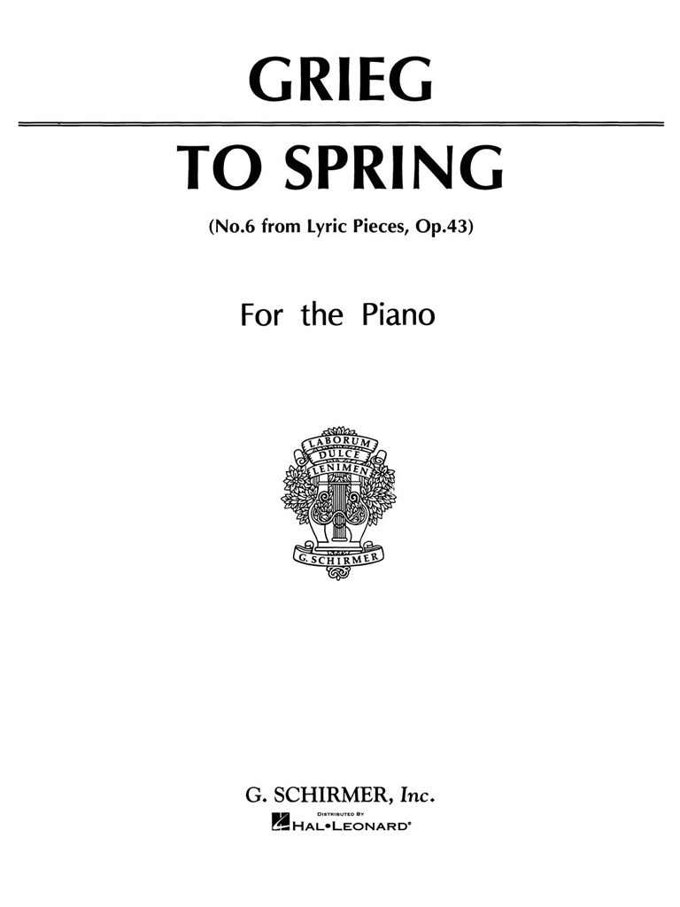 An Den Fruhling, Op. 43, No. 3 (To Spring)