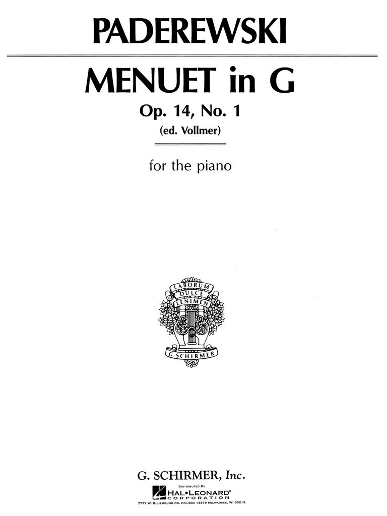 Menuet in G, Op. 14, No. 1