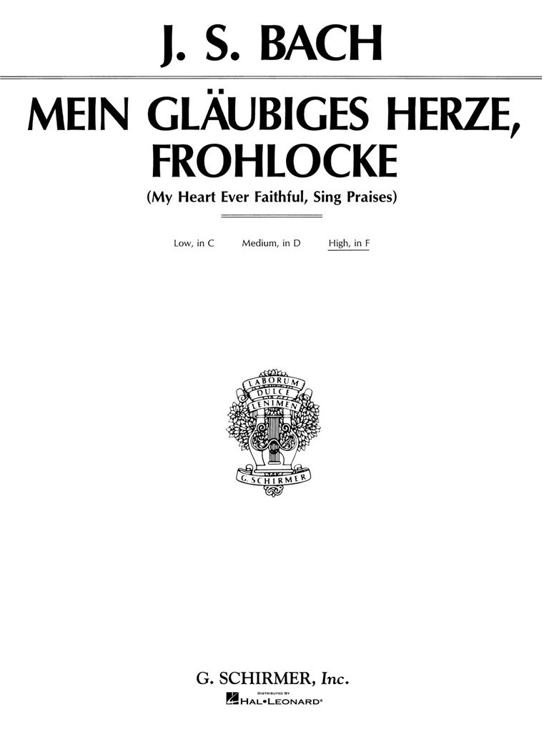 My Heart Ever Faithful (Mein glaubiges herze)