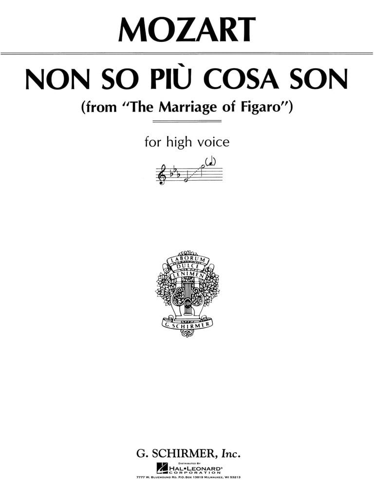 Non so più cosa son (from Le Nozze di Figaro)