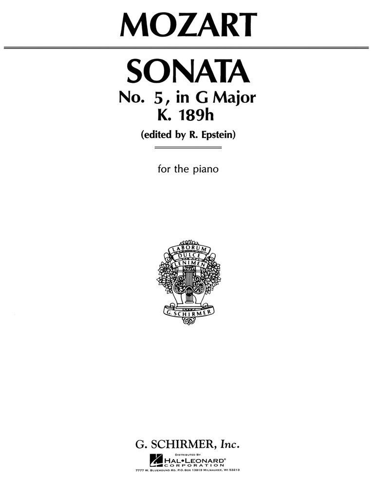 Sonata No. 5 in G Major K189H/283