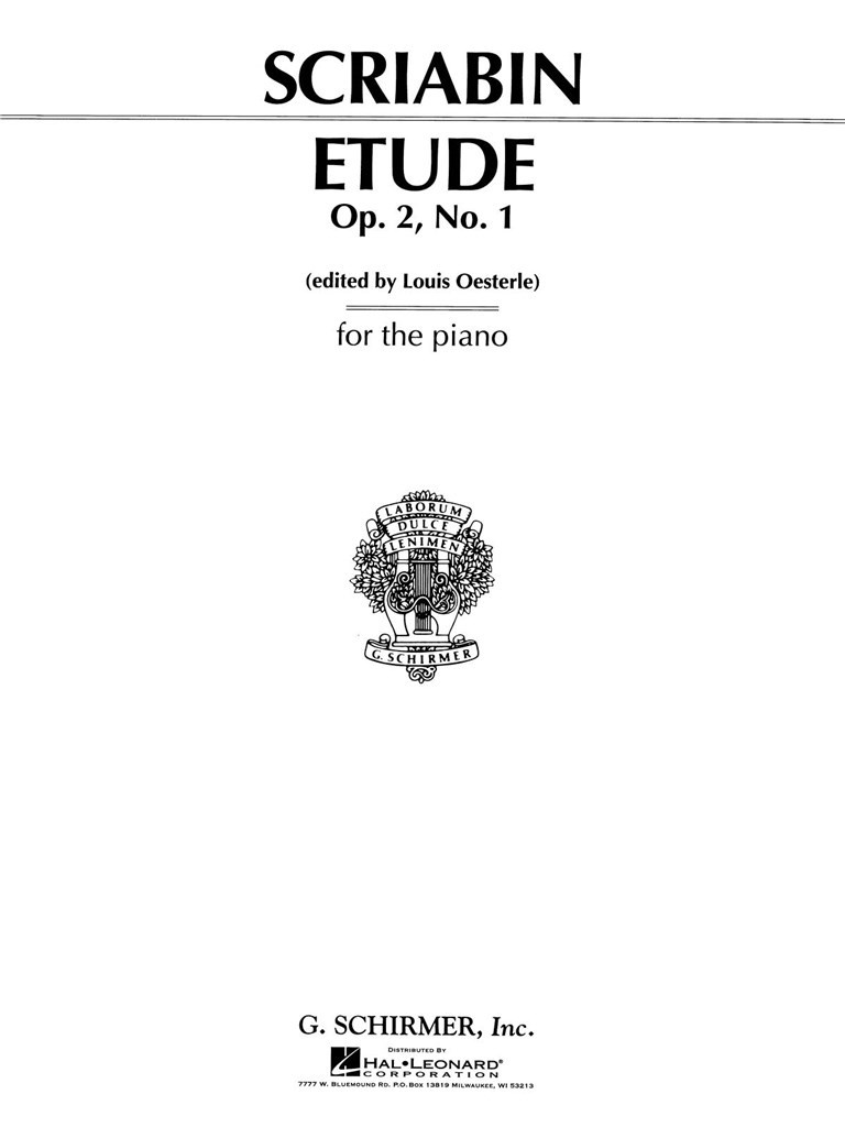 Etude in C# Minor, Op. 2, No. 1