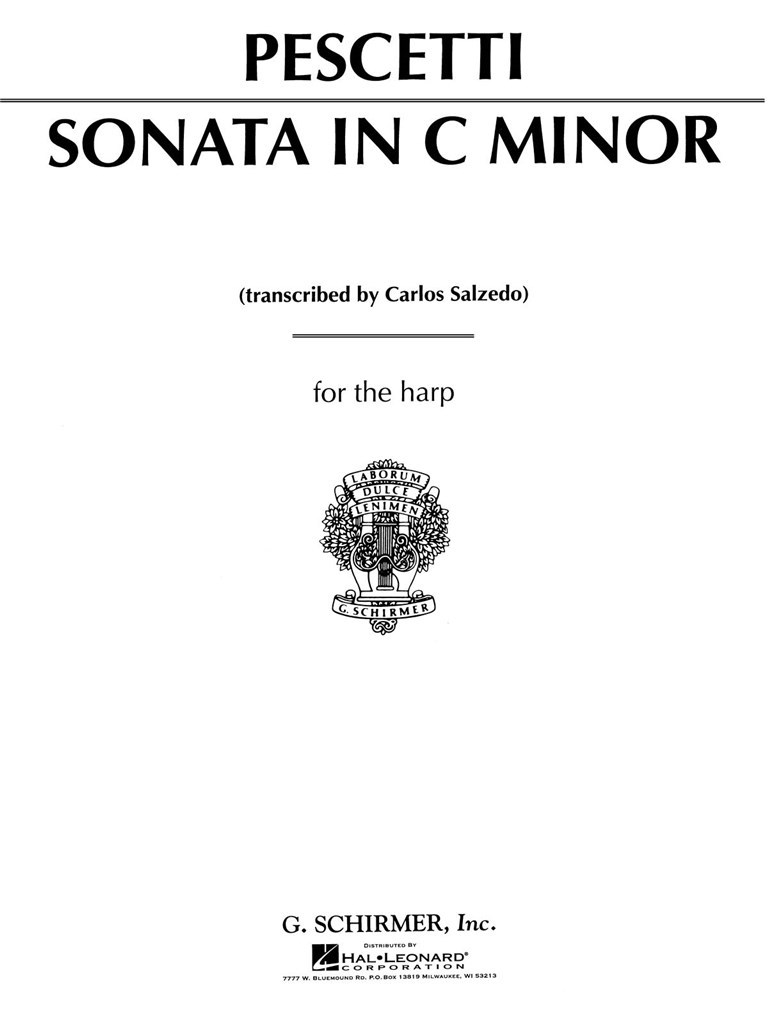 Sonata In C Minor For The Harp