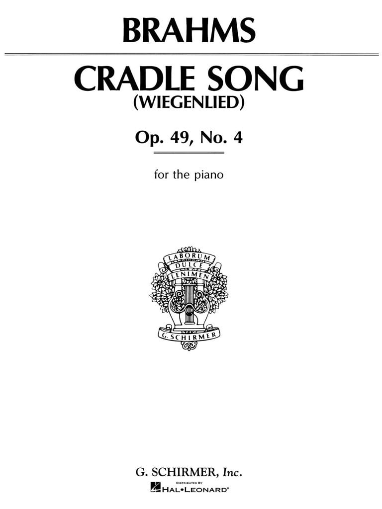 Cradle Song, Op. 4, No. 4 (Wiegenlied)