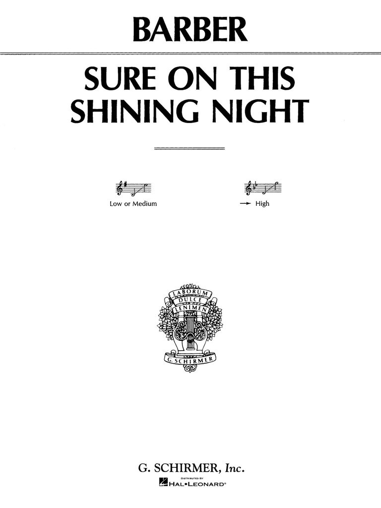 Sure on This Shining Night
