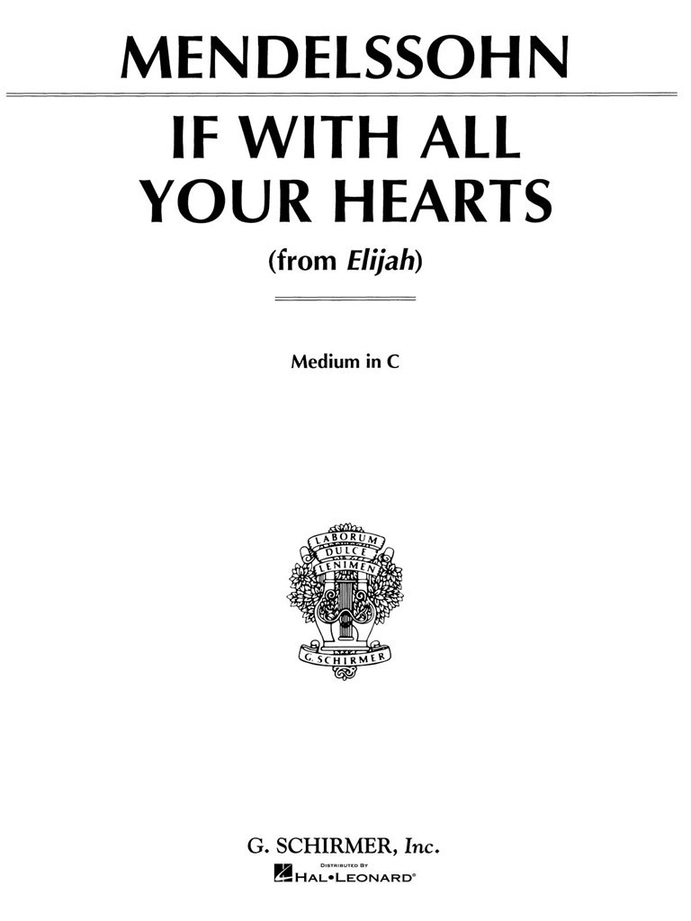 If With All Your Hearts (from Elijah)
