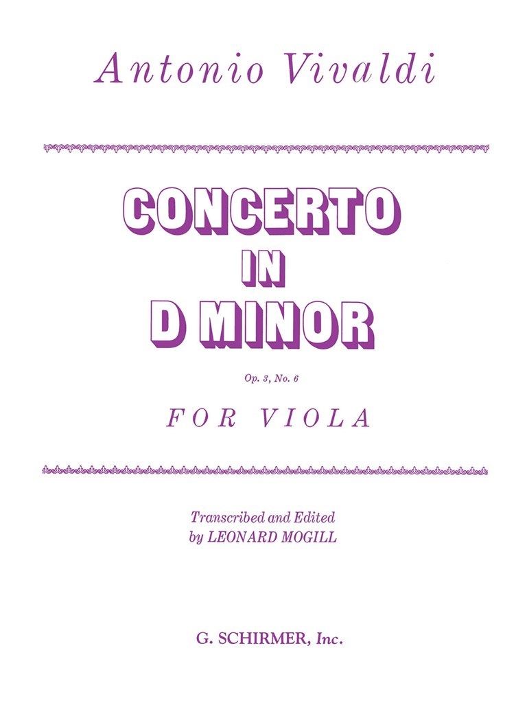 Concerto in D Minor, Op. 3, No. 6
