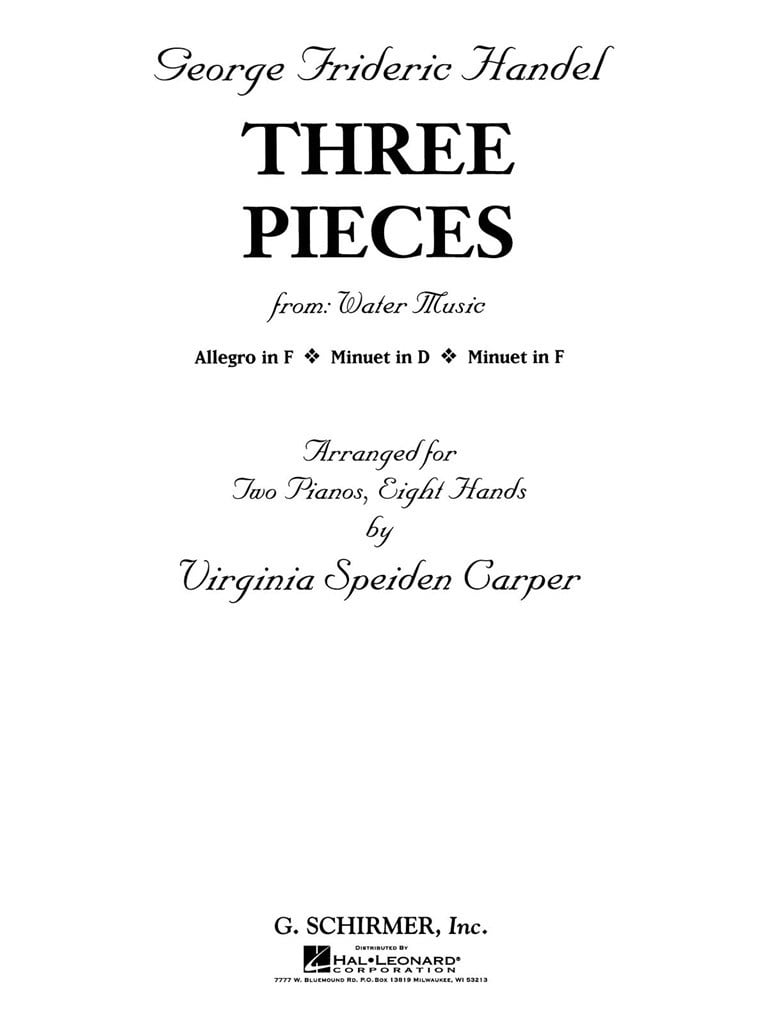 3 Pieces from Water Music