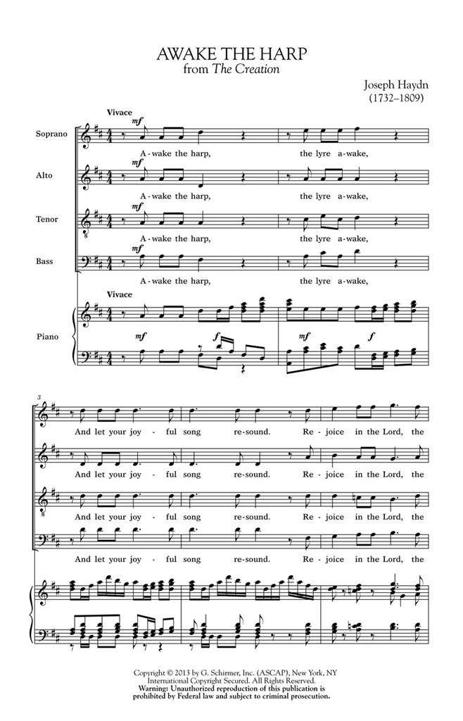 Awake The Harp From The Creation