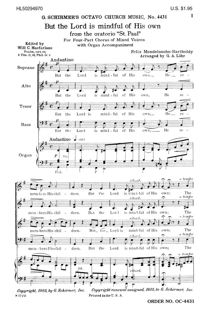 But The Lord Is Mindful Of His Own Organ