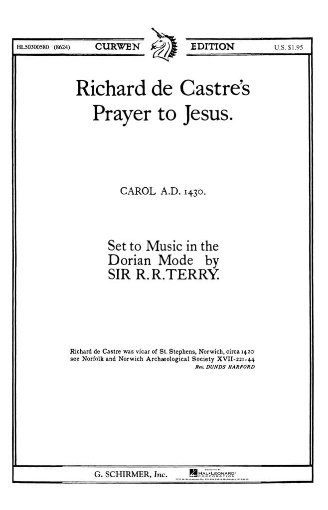 Richard De Castre's Prayer To Jesus