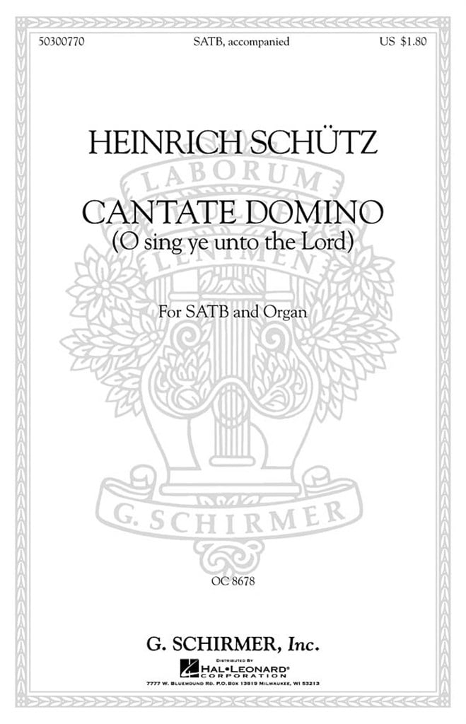 Cantate Domino Sing Ye Unto The Lord