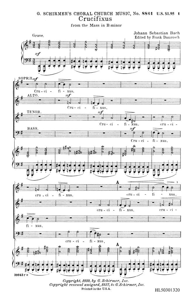 Crucifixus From Mass In B Minor