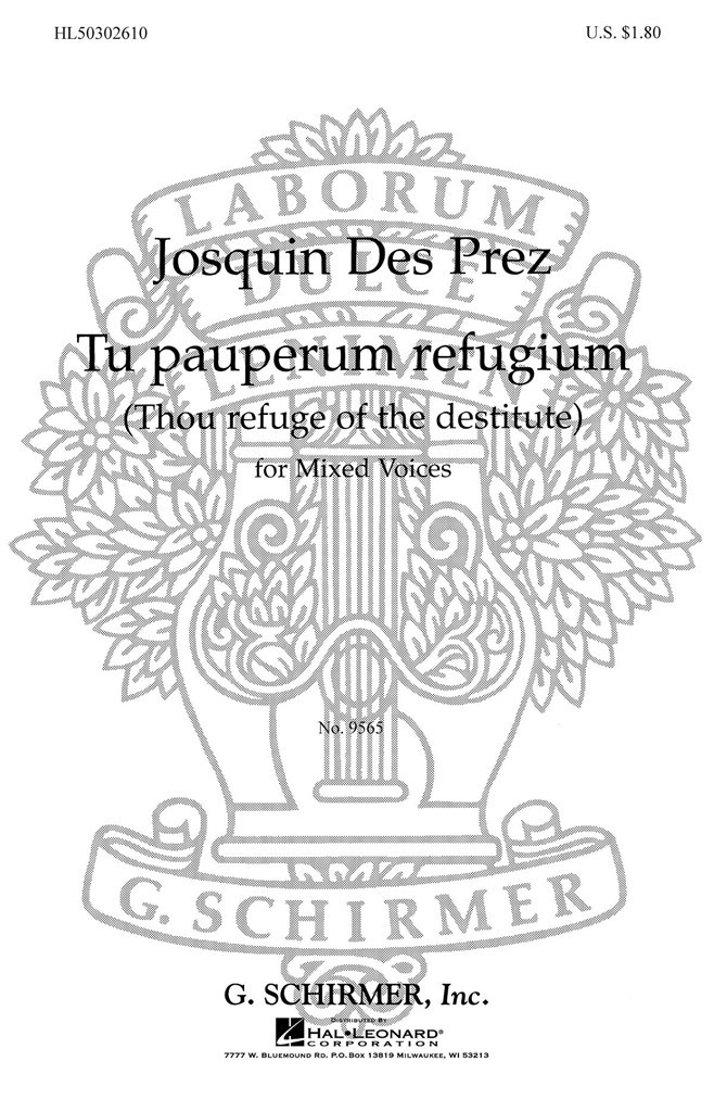 Tu Pauperum Refugium Thou Refuge Of Destitute