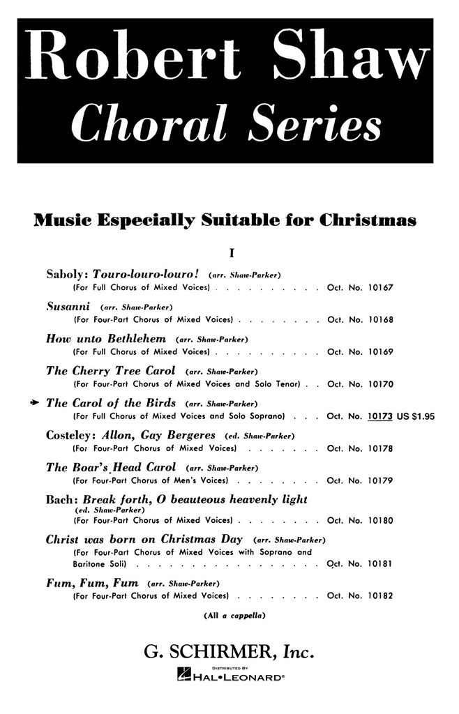 Carol Of The Birds, The Soprano Solo