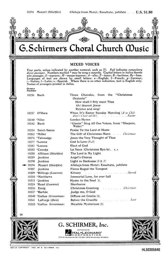 Alleluja (from Exsultate Jubilate)