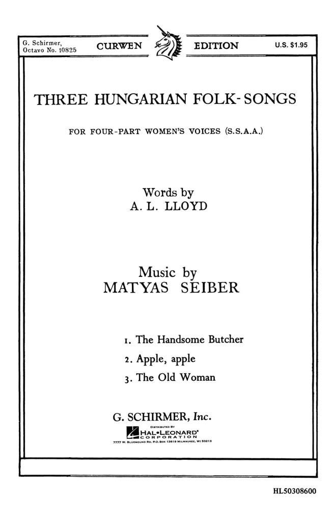 Three Hungarian Folk Songs