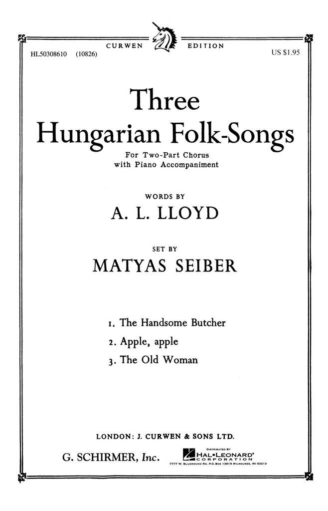 Three Hungarian Folk Songs 3