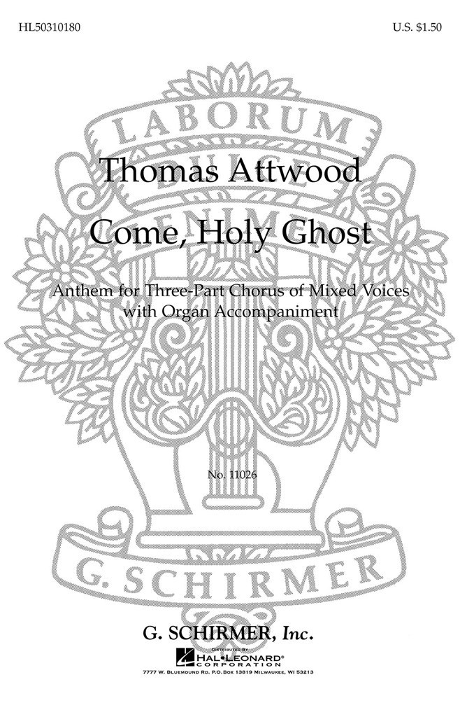 Come Holy Ghost With H Organ Arr. Knight