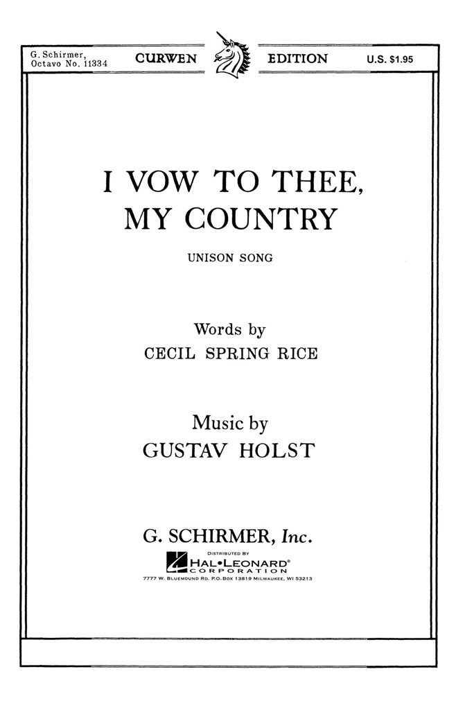 I Vow To Thee My Country