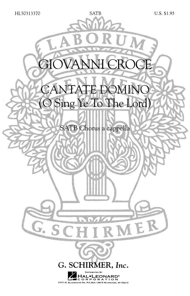 Cantate Domino O Sing Ye To The Lord