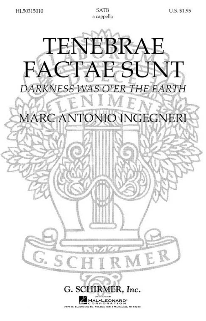 Tenebrae Factae Sun (Darkness Was O'er The Earth)