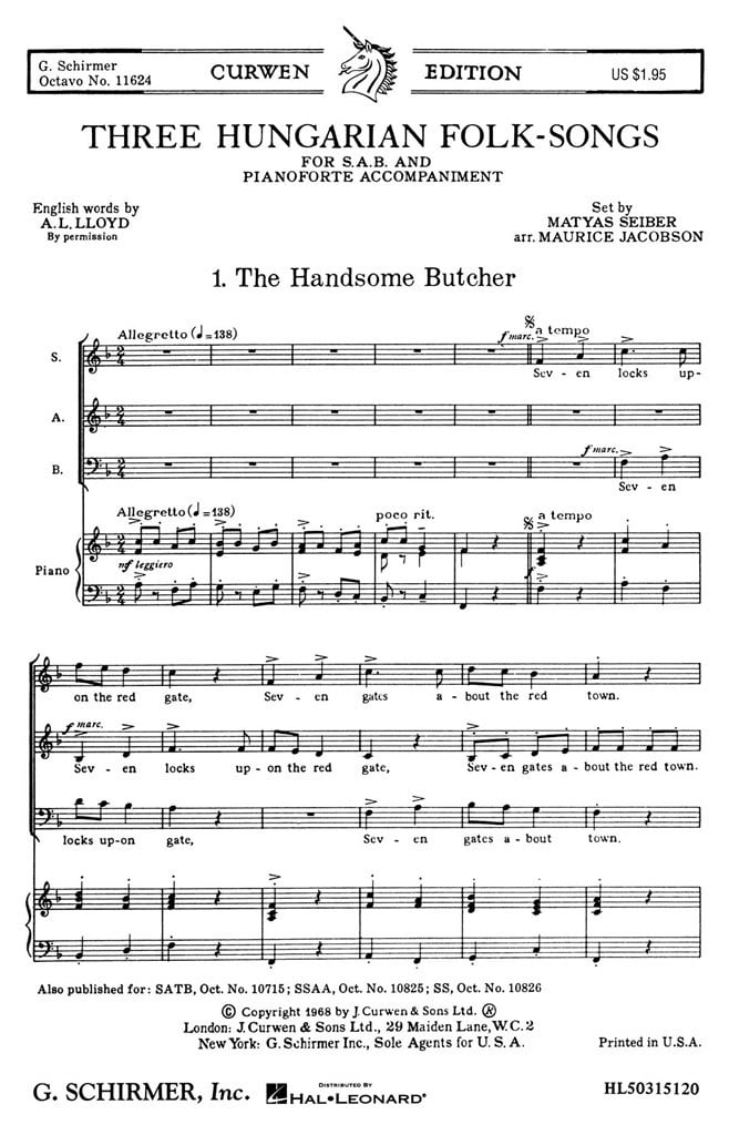 Three Hungarian Folk Songs