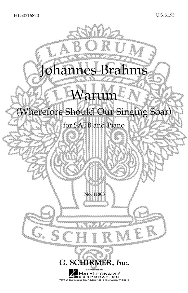 Warum Wherefore Should Our Singing Soar Piano