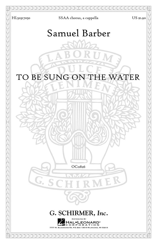 To Be Sung On The Water Opus 42/2